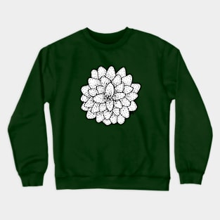 Simple Succulent Rosette Hand Drawn Crewneck Sweatshirt